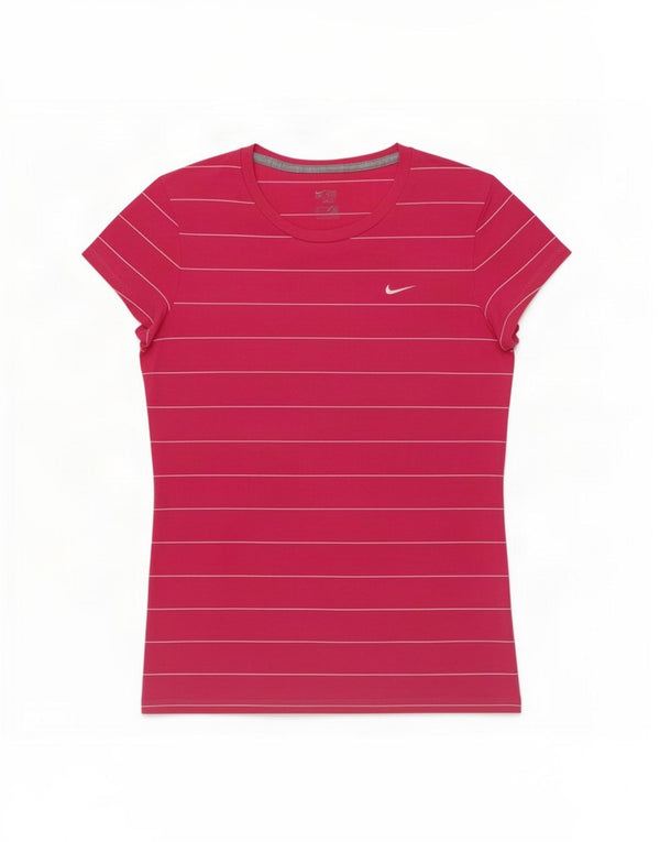 T-shirt da donna Nike Top UK 10 piccola a righe rosa