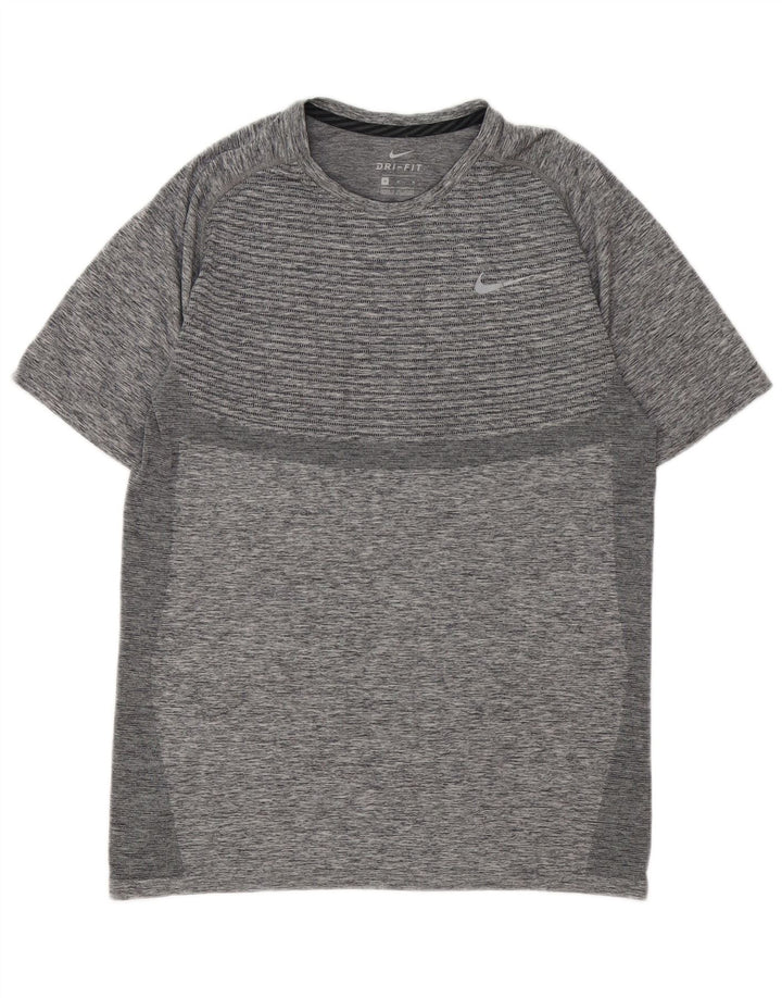 T-shirt da donna Nike Dri Fit Top UK 14 grigio medio chiazzato