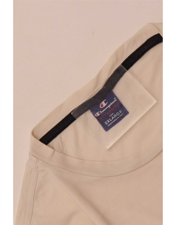 T-shirt da uomo Champion Top 2XL bianco sporco