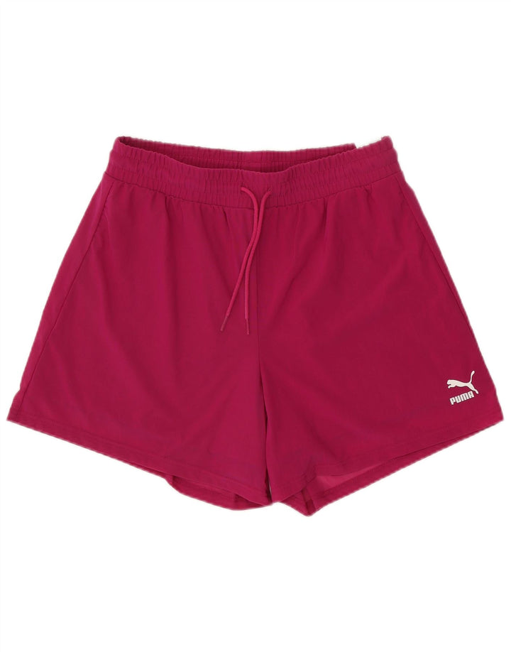 Pantaloncini sportivi da donna Puma UK 14 nylon rosa medio