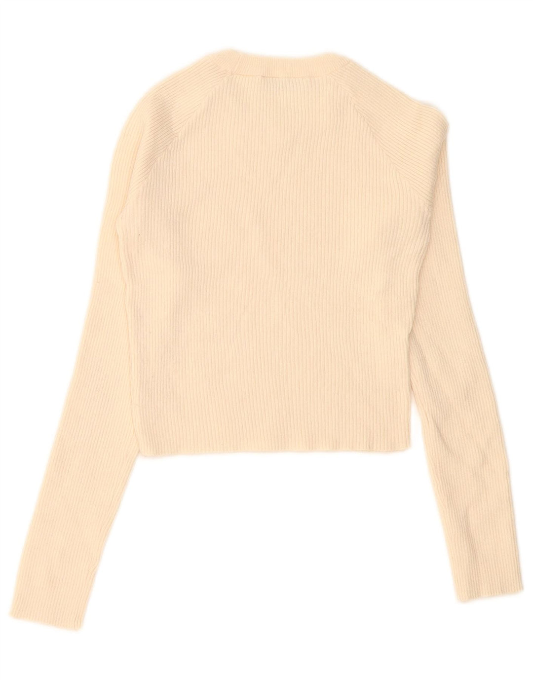 Top corto da donna Zara a maniche lunghe UK 8 Small Beige