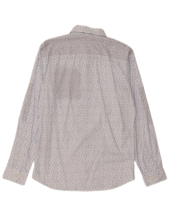 Camicia da uomo Jack & Jones con motivo astratto piccola in cotone blu