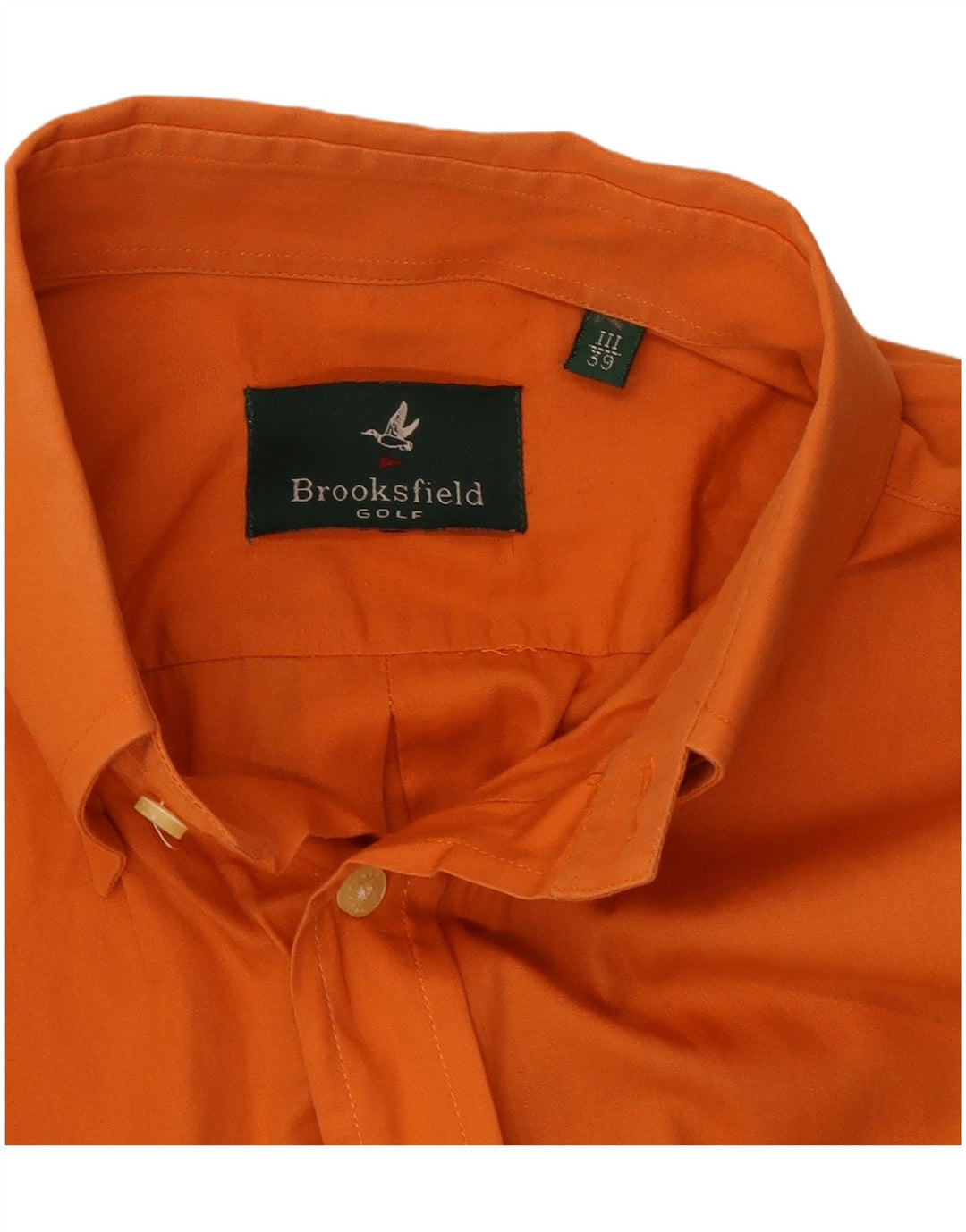 Camicia da uomo Brooksfield taglia 39 cotone arancione medio
