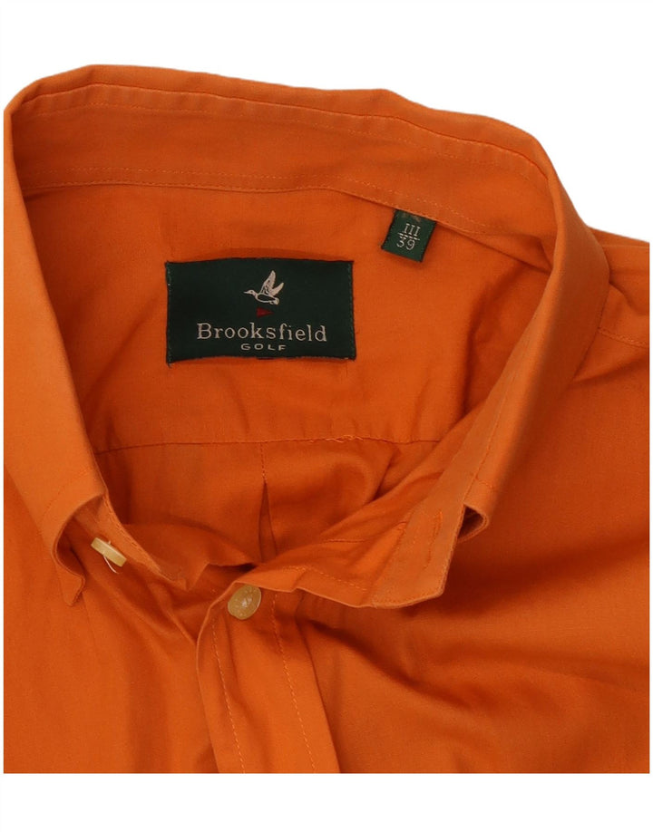 Camicia da uomo Brooksfield taglia 39 cotone arancione medio