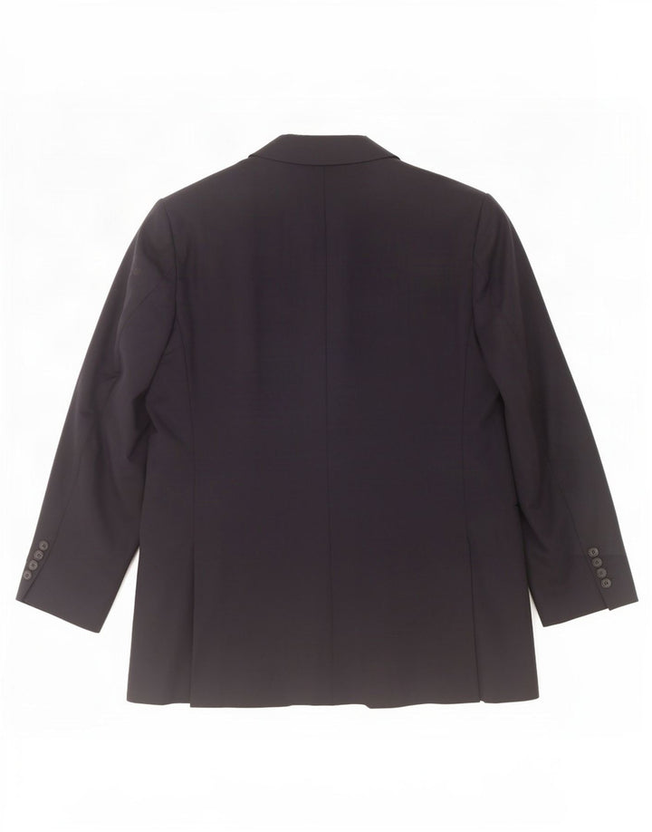 Giacca blazer a 2 bottoni da uomo Marks & Spencer UK 44 XL lana blu navy