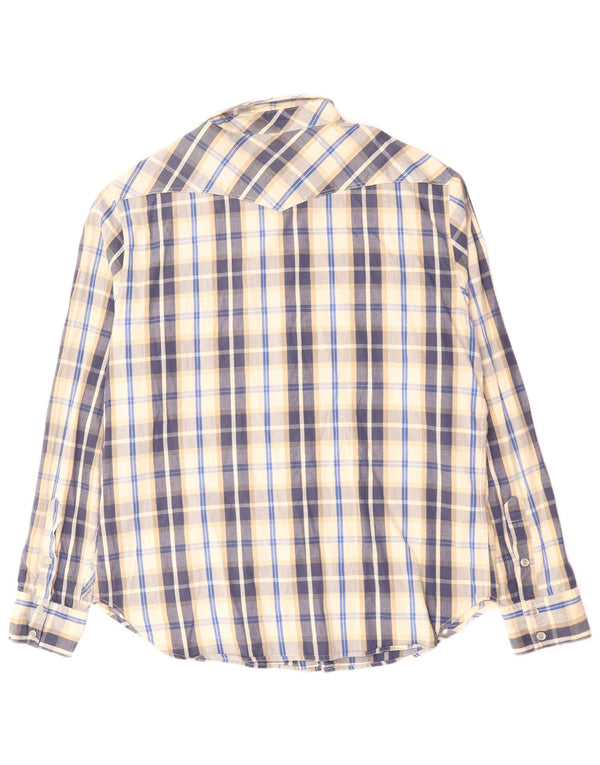 Camicia da uomo Rifle XL in cotone a quadri blu navy