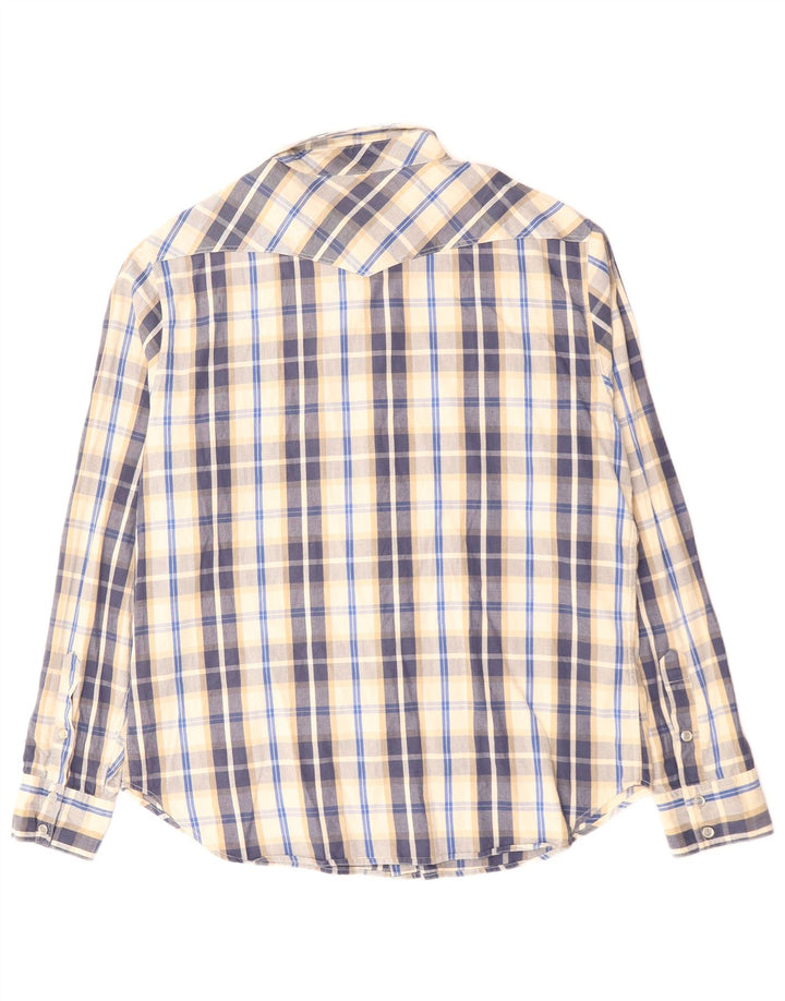 Camicia da uomo Rifle XL in cotone a quadri blu navy