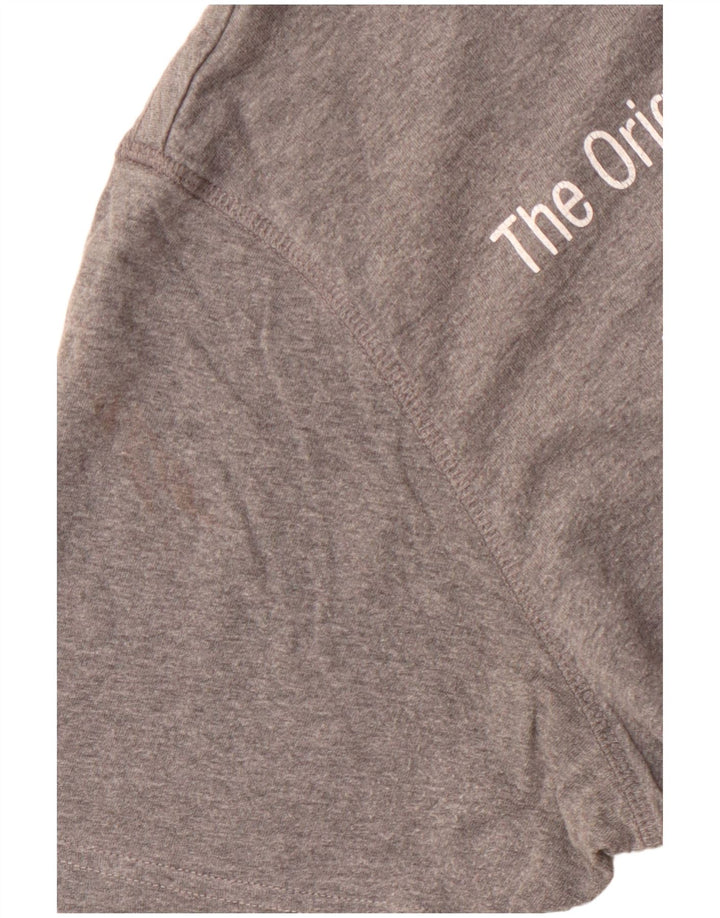 WOOLRICH T-shirt grafica Penn-Rich da donna UK 14 Large Grey Flecked