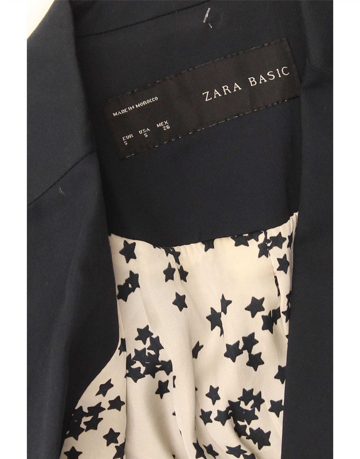 Giacca blazer da donna a 1 bottone Zara UK 10 piccola blu navy