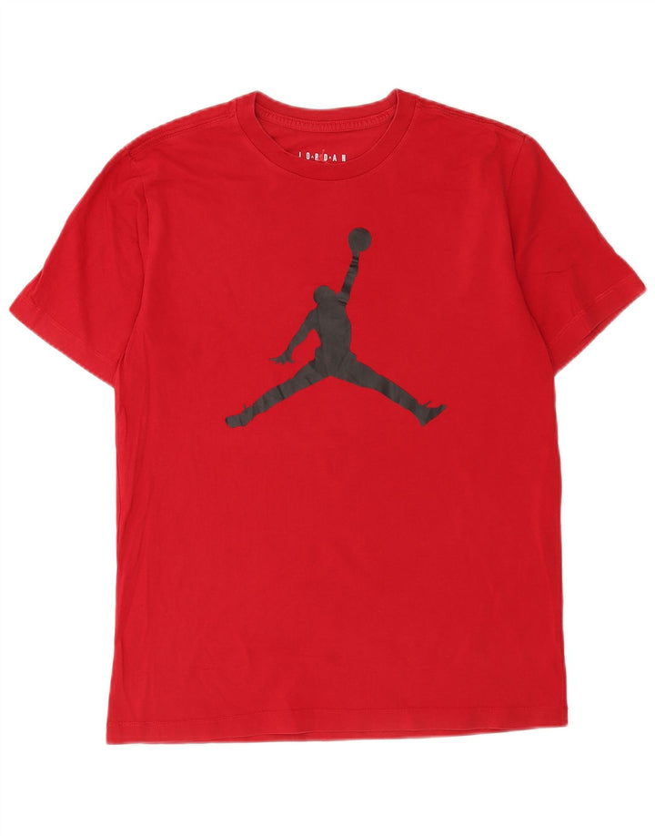 T-shirt grafica Jordan Standard Fit da uomo in cotone rosso medio