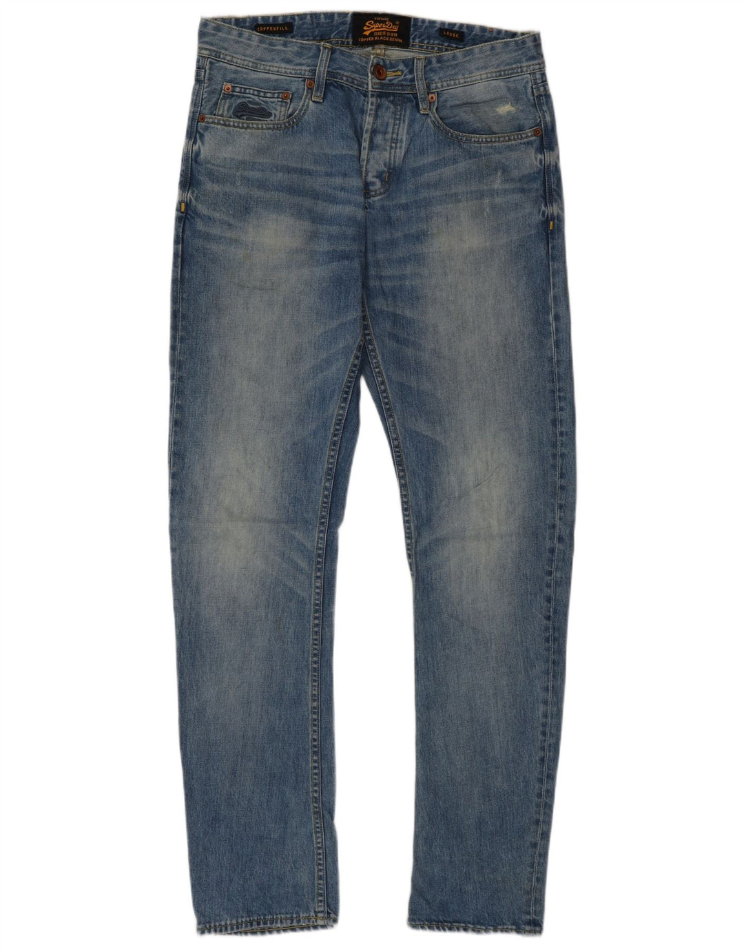 Jeans larghi da uomo Superdry W30 L32 cotone blu
