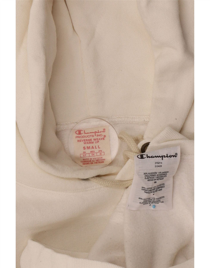 Felpa con cappuccio Champion Reverse Weave da uomo, piccola, in cotone bianco