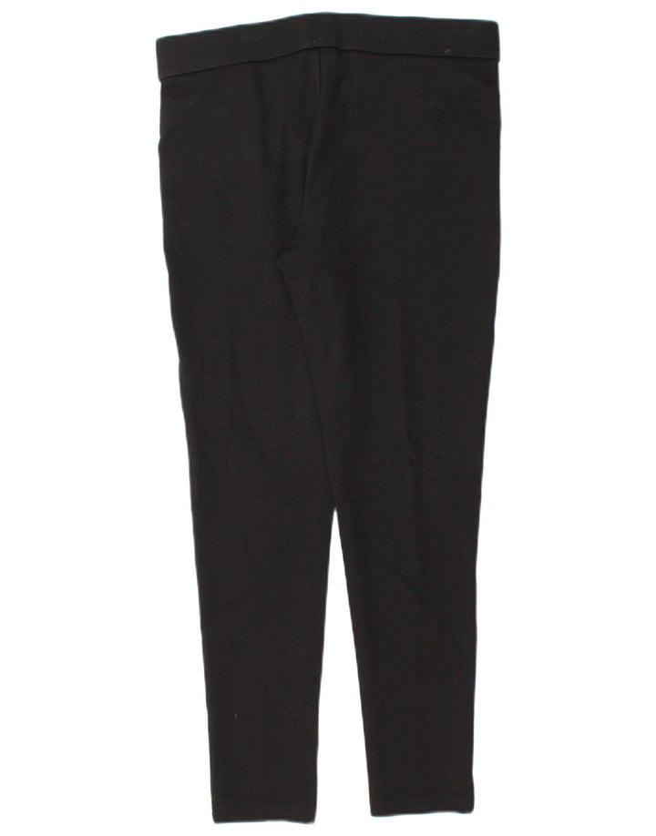 ZARA Womens Slim Cropped Trousers Large W30 L25 Black Viscose