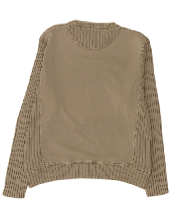 Maglione maglione girocollo da uomo Camp David 2XL cotone beige