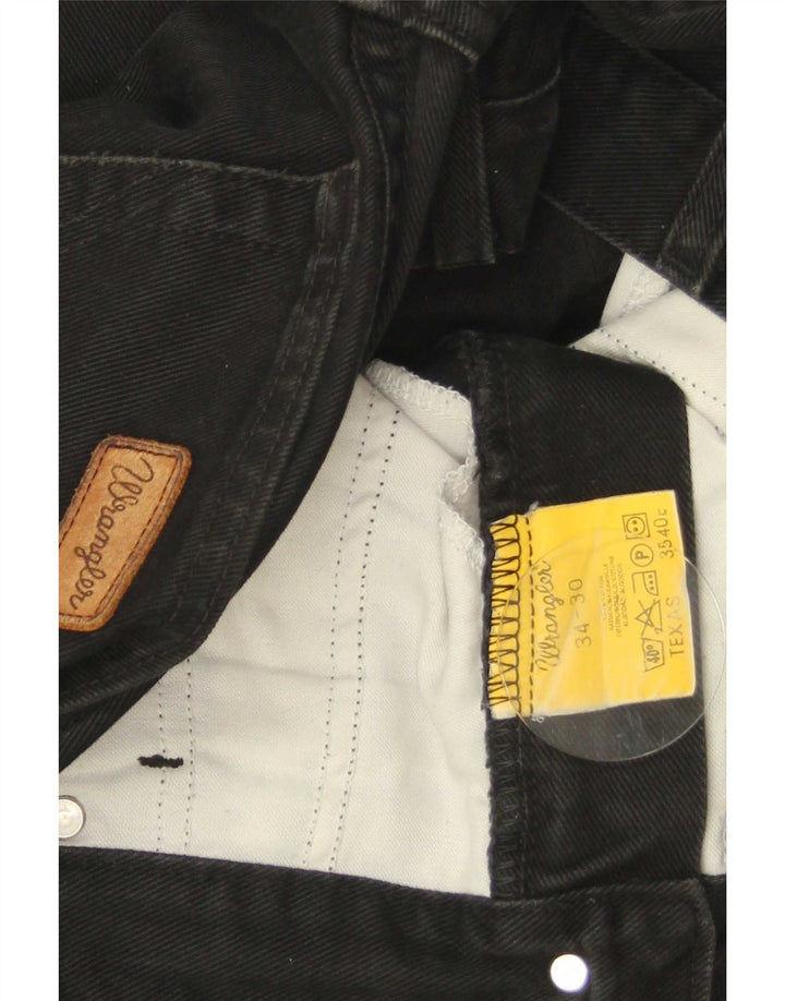 Jeans dritti da uomo Wrangler Texas W34 L30 cotone nero