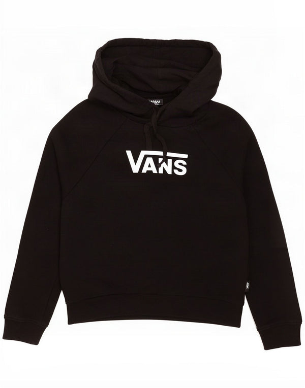 Vans Felpa con cappuccio oversize con grafica corta da donna UK 6 XS Cotone nero