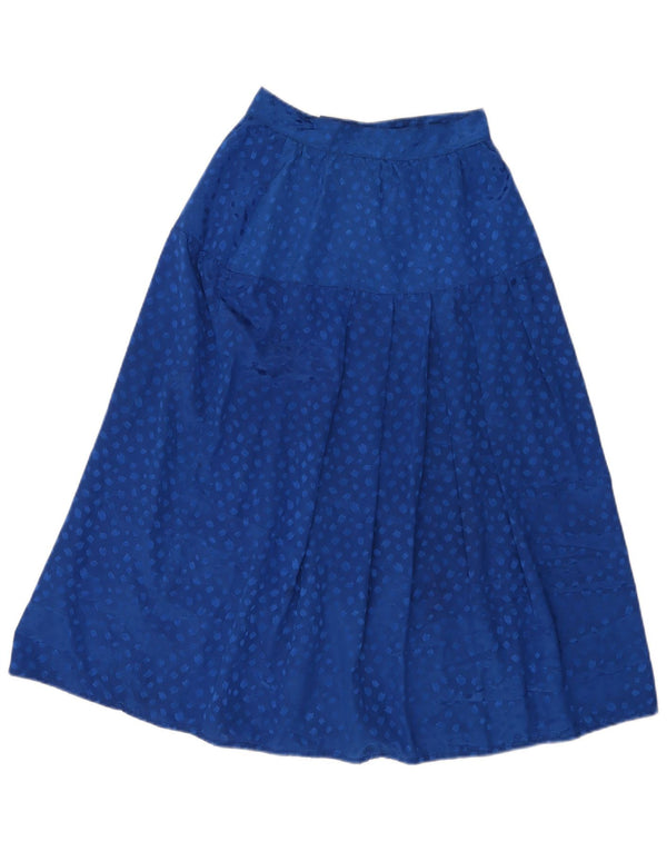 Gonna svasata da donna vintage W24 XS blu maculata