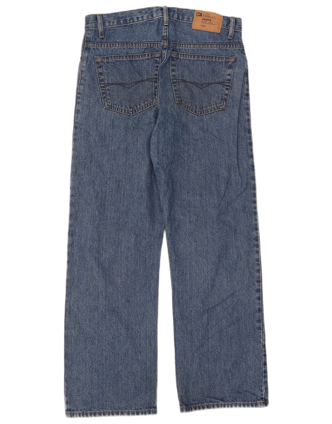Jeans dritti da uomo Marks & Spencer Blue Harbour W32 L29 cotone blu