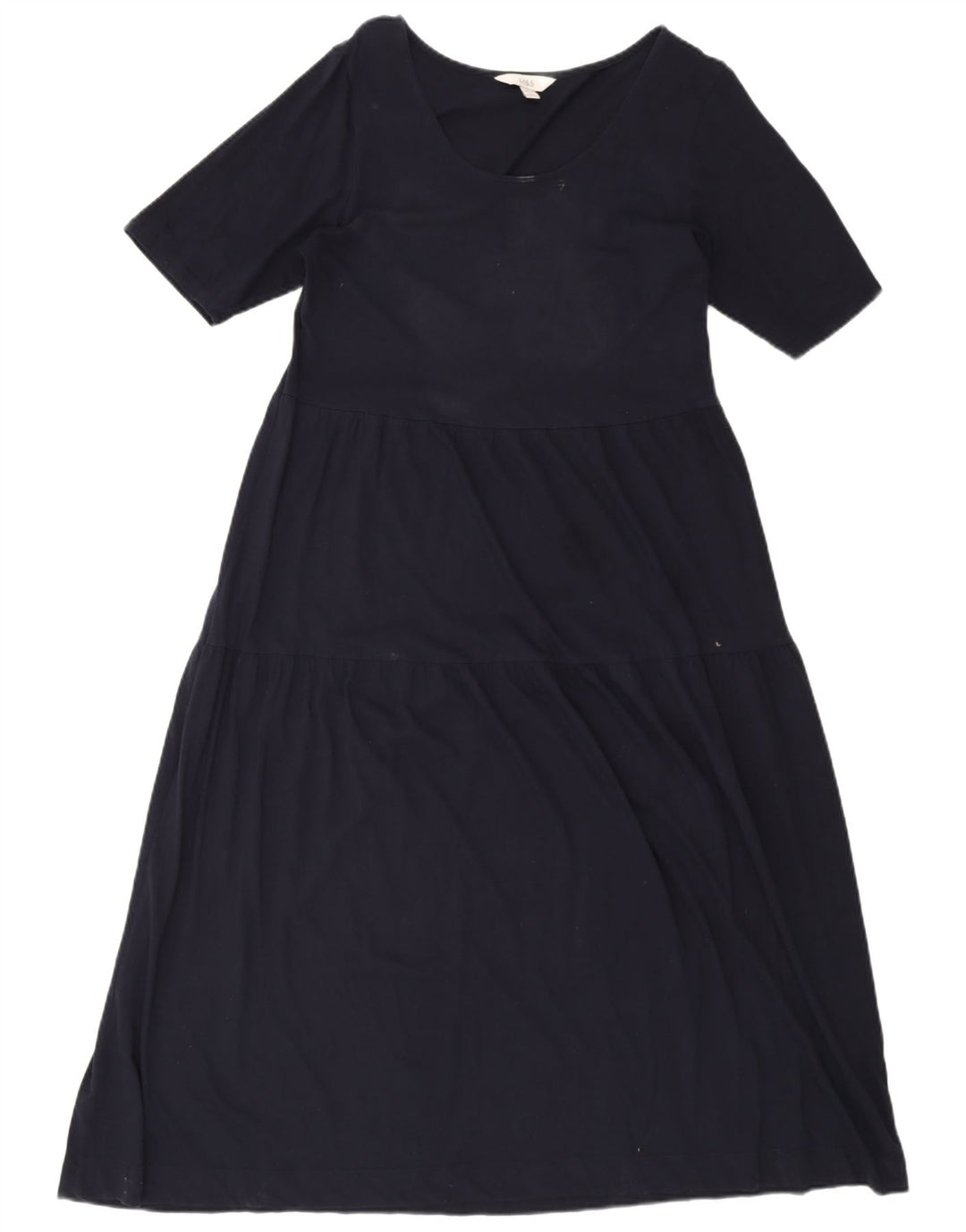 Abito lungo regolare da donna Marks & Spencer UK 14 cotone blu navy medio