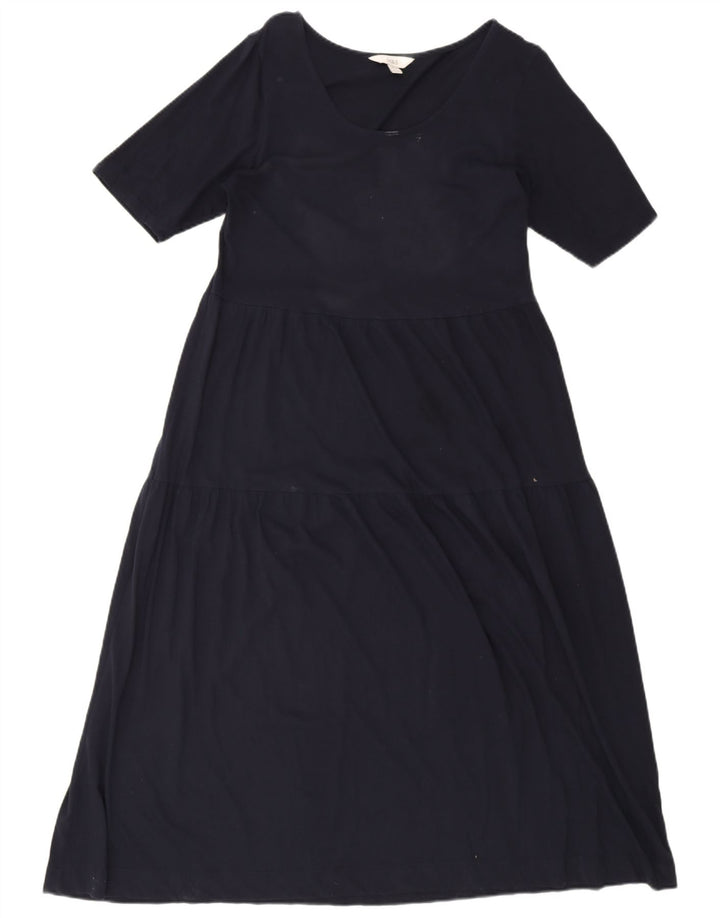 Abito lungo regolare da donna Marks & Spencer UK 14 cotone blu navy medio