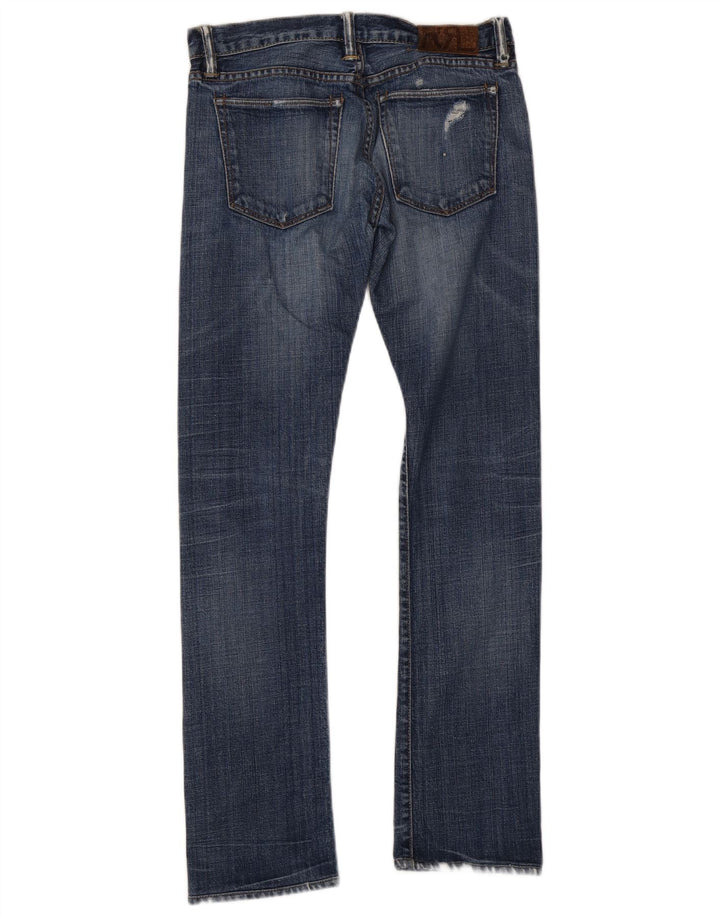 Jeans slim invecchiati da donna Ralph Lauren W27 L34 cotone blu