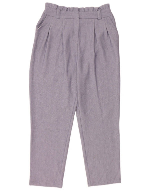 Pantaloni chino con pegging a vita alta da donna Topshop UK 12 medio W30 L27 blu