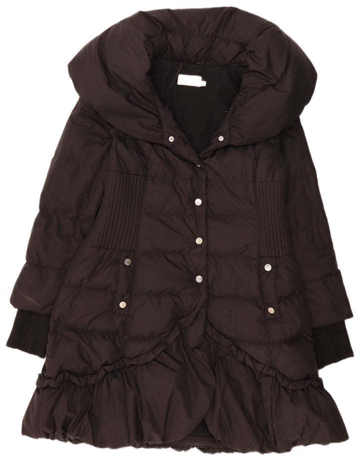 Cappotto imbottito da donna Karen Millen UK 14 Large Nero in poliammide