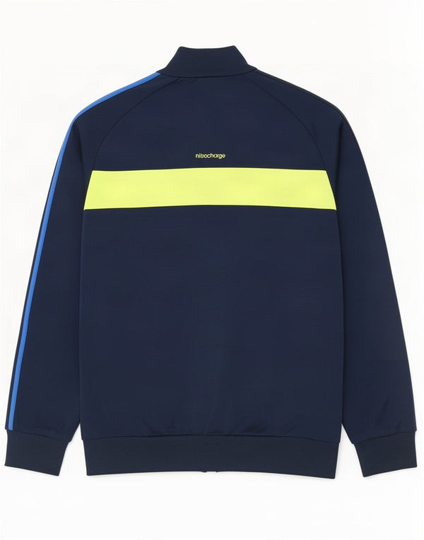 Giacca da tuta da uomo Adidas UK 40/42 Medium Blu Navy Colourblock