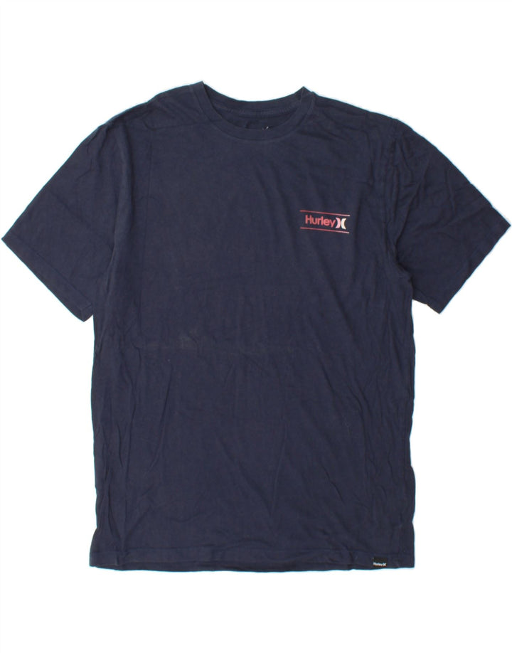 HURLEY Mens Graphic T-Shirt Top Medium Navy Blue Vintage Hurley and Second-Hand Hurley from Messina Hembry 