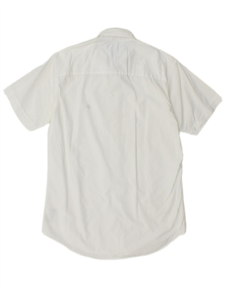 TOMMY HILFIGER Camicia a maniche corte da uomo in cotone bianco medio
