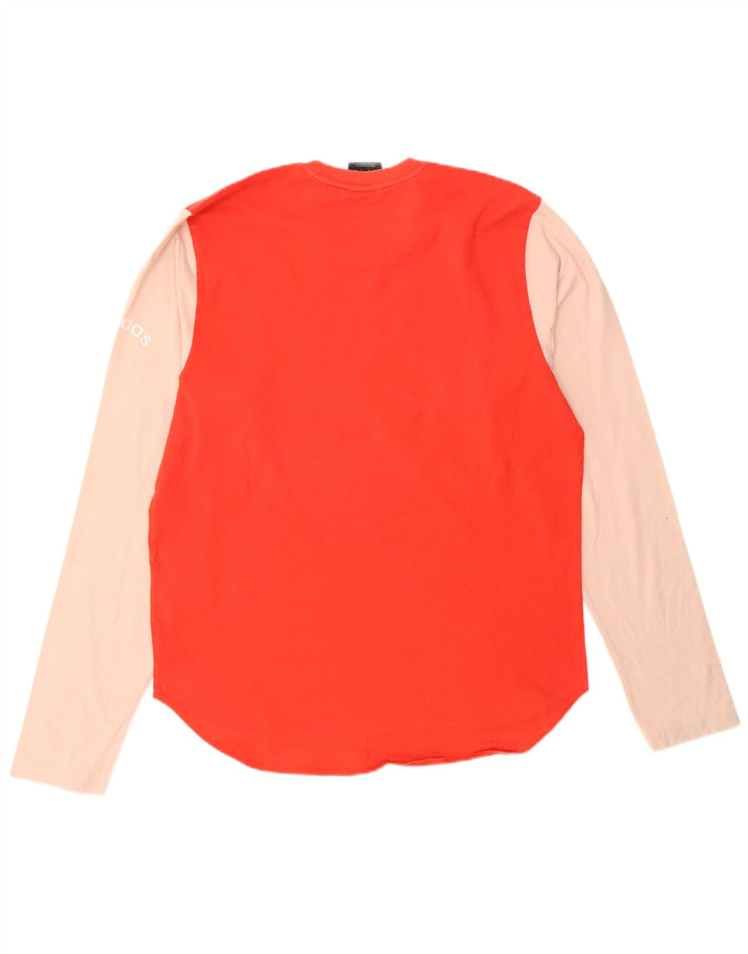 ADIDAS Top grafico da uomo a maniche lunghe in cotone color block rosso medio