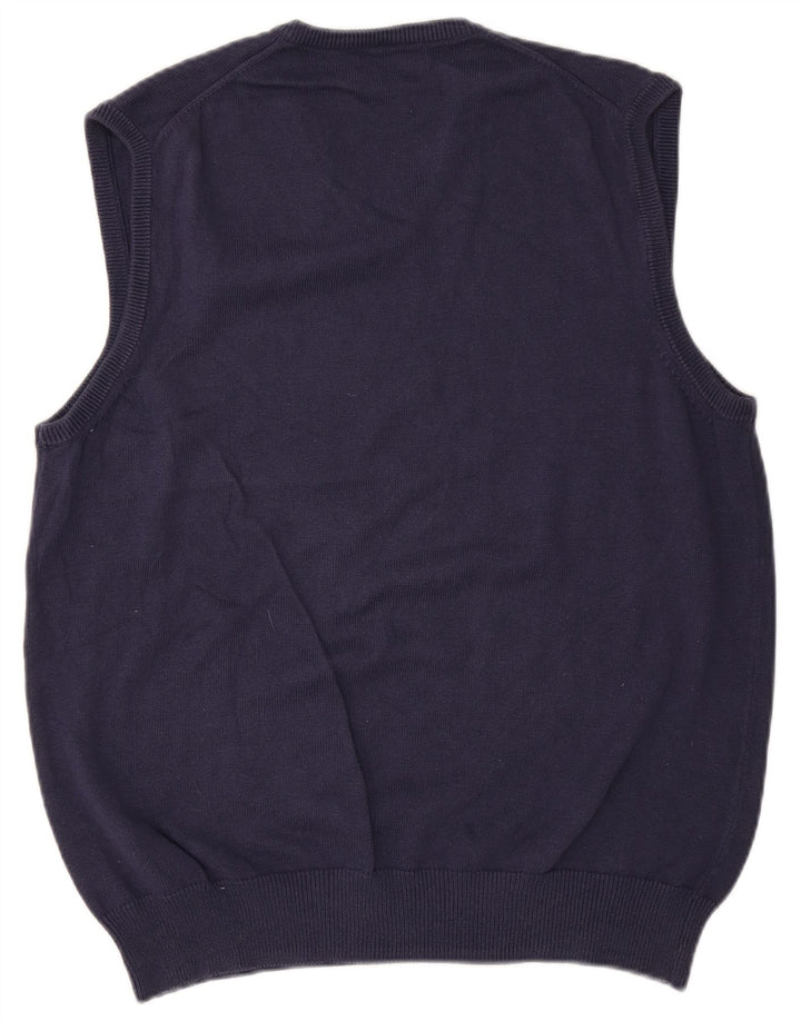Canotta da uomo Marks & Spencer Blue Harbour Canotta grande in cotone blu navy