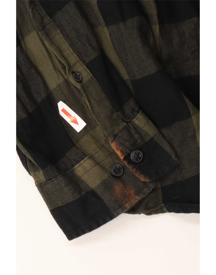 Jack & Jones Camicia da uomo in flanella XL verde cotone a quadretti