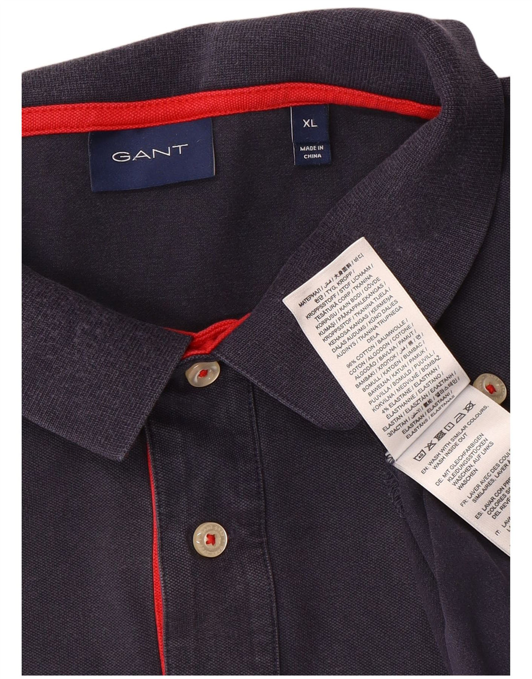 Polo da uomo Gant XL in cotone blu navy
