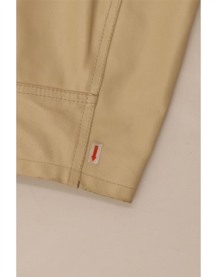 Giacca vintage da uomo in ecopelle UK 38 Beige medio