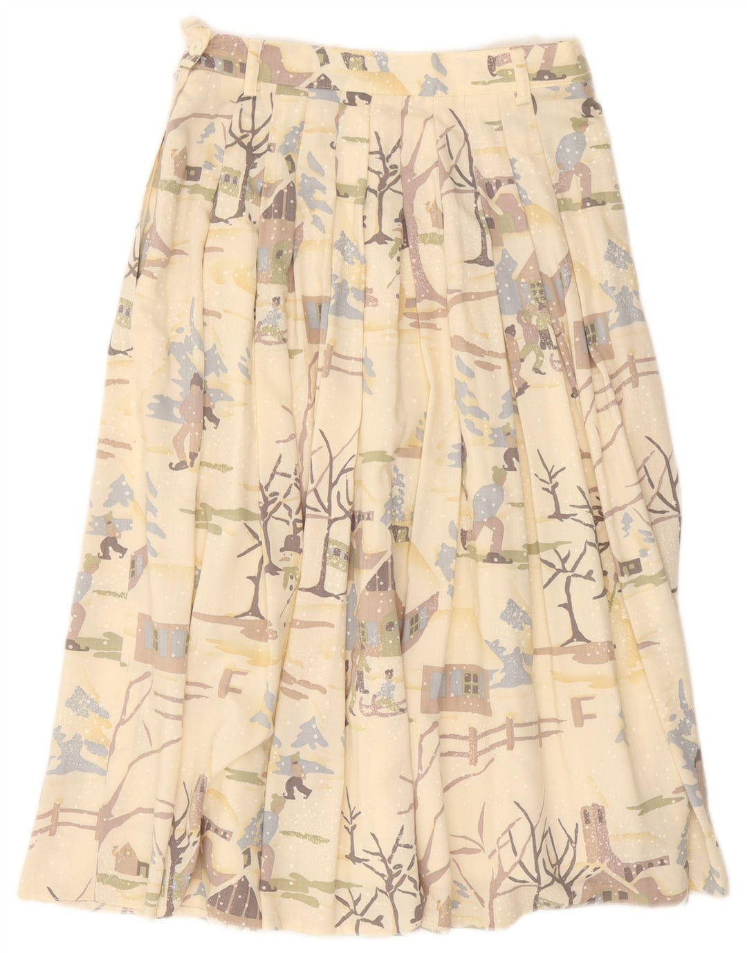 Gonna a pieghe grafica da donna Catherine Hapfer EU 40 Media W27 Beige