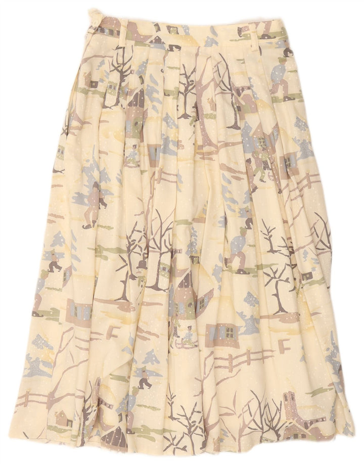 Gonna a pieghe grafica da donna Catherine Hapfer EU 40 Media W27 Beige