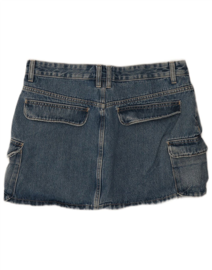 Gonna cargo in denim da donna Zara grande W32 in cotone blu