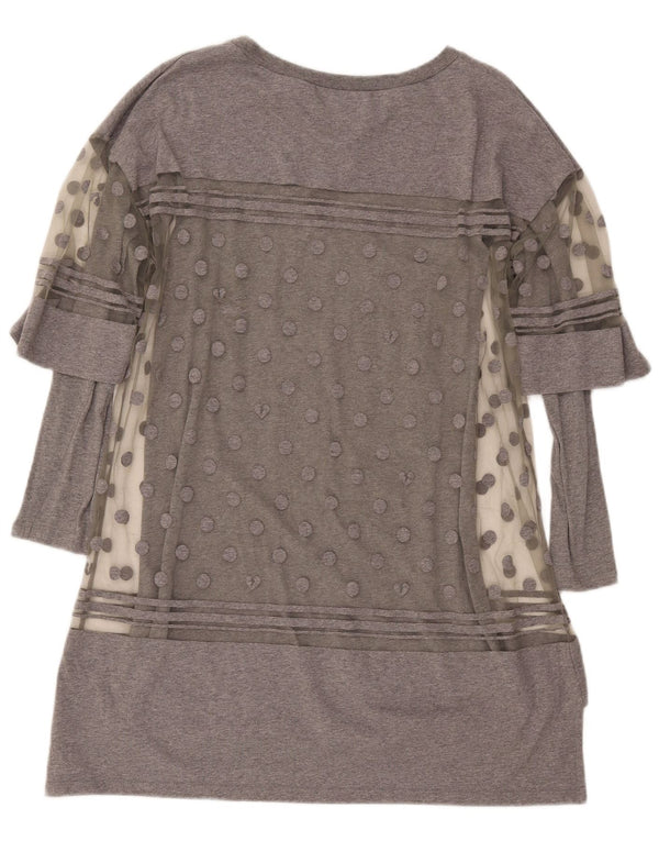 Abito tunica grafica per ragazze Diesel 13-14 anni in cotone grigio