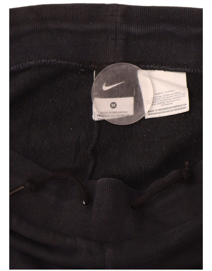 NIKE Womens Tracksuit Trousers UK 14 Medium Black Cotton