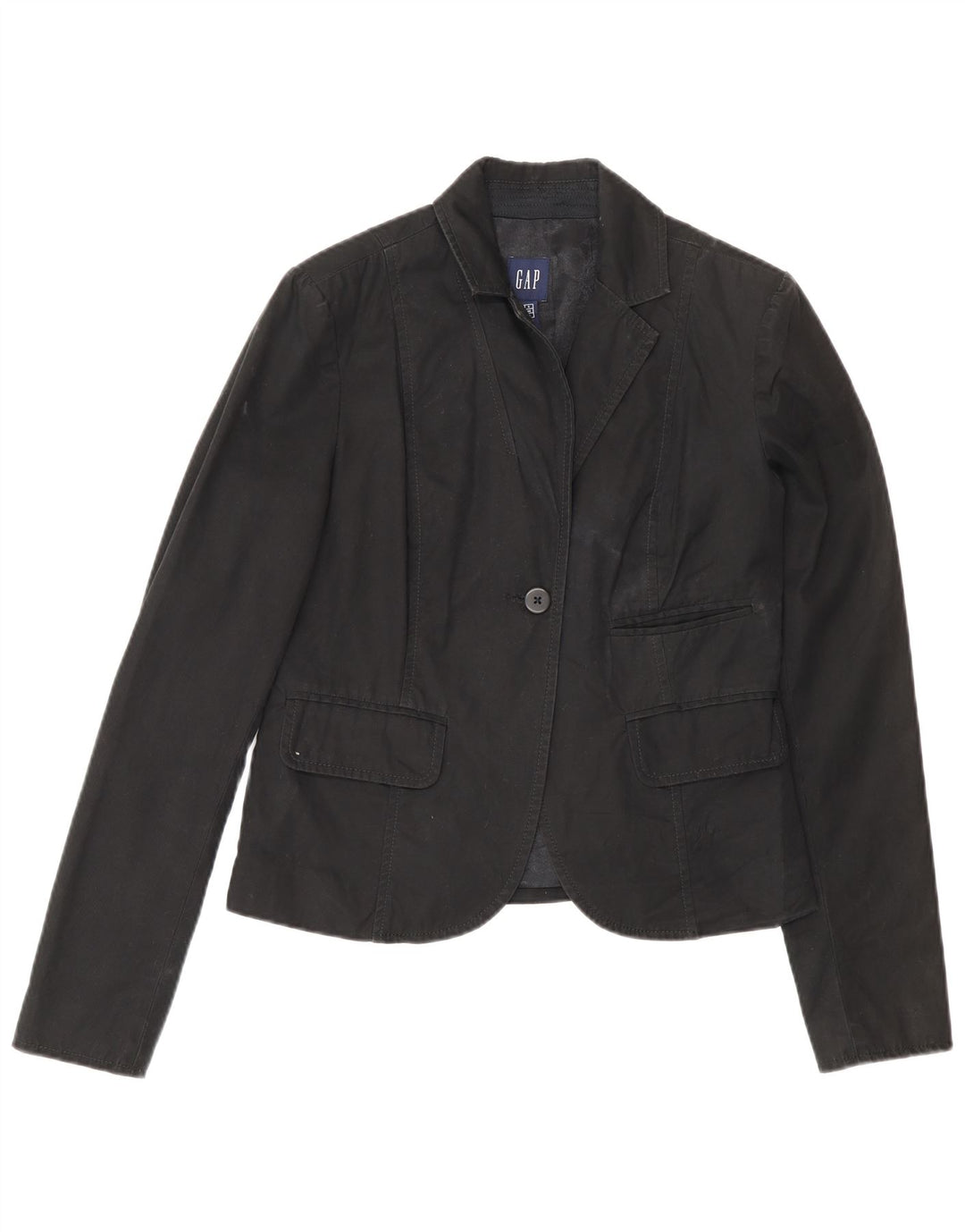 Giacca blazer da donna a 1 bottone Gap UK 6 XS cotone nero