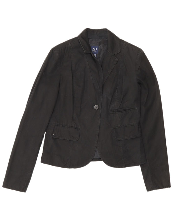 Giacca blazer da donna a 1 bottone Gap UK 6 XS cotone nero