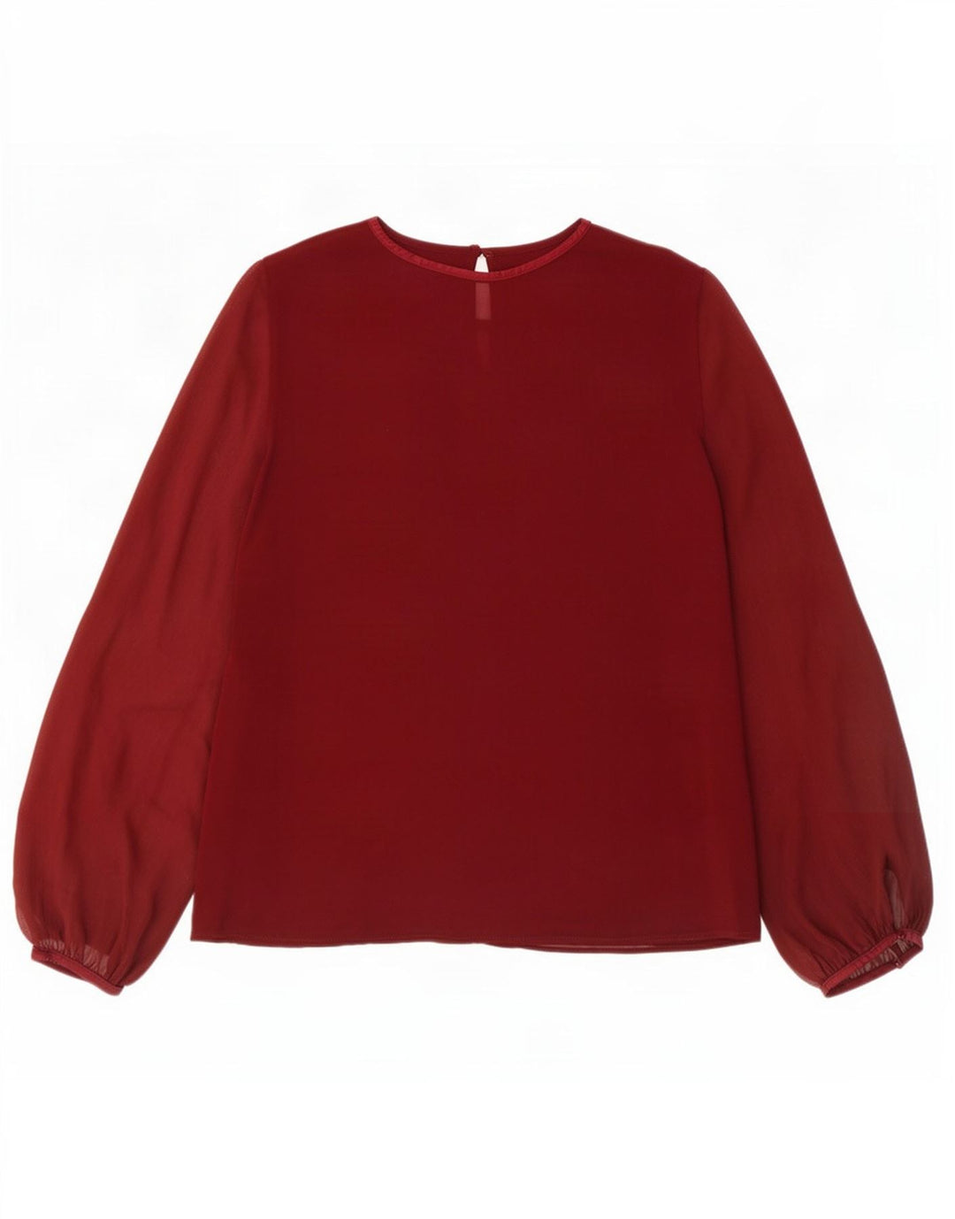 Camicetta a maniche lunghe da donna Zara UK 14 grande marrone