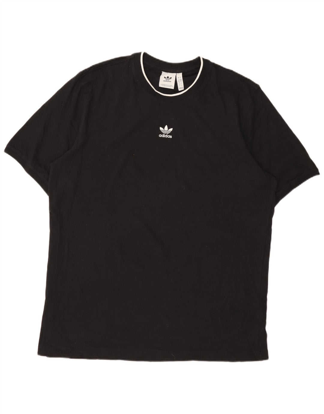 T-shirt da uomo ADIDAS Top grande in cotone nero