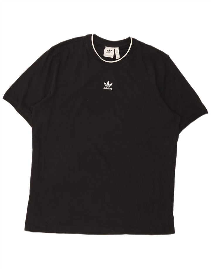 T-shirt da uomo ADIDAS Top grande in cotone nero