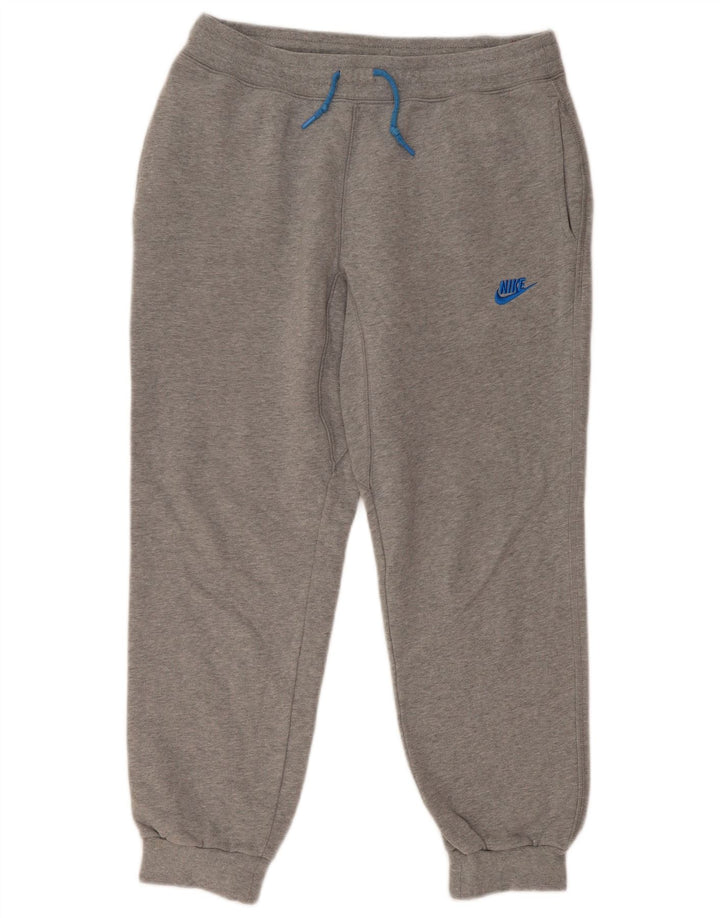 NIKE Mens Tracksuit Trousers Joggers Medium  Grey Flecked Cotton