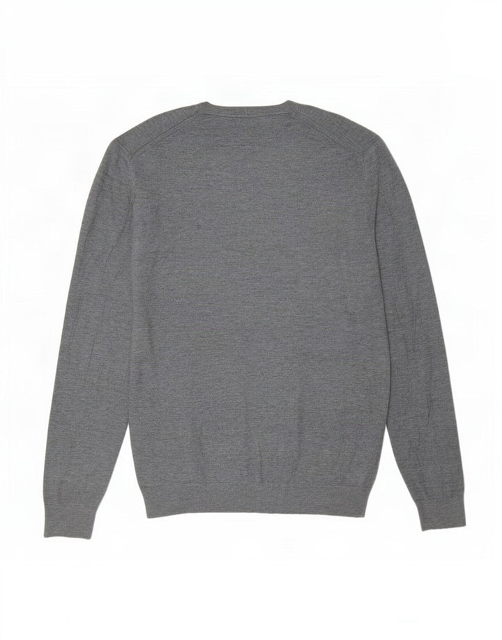 Maglione maglione girocollo da uomo Zara grande grigio