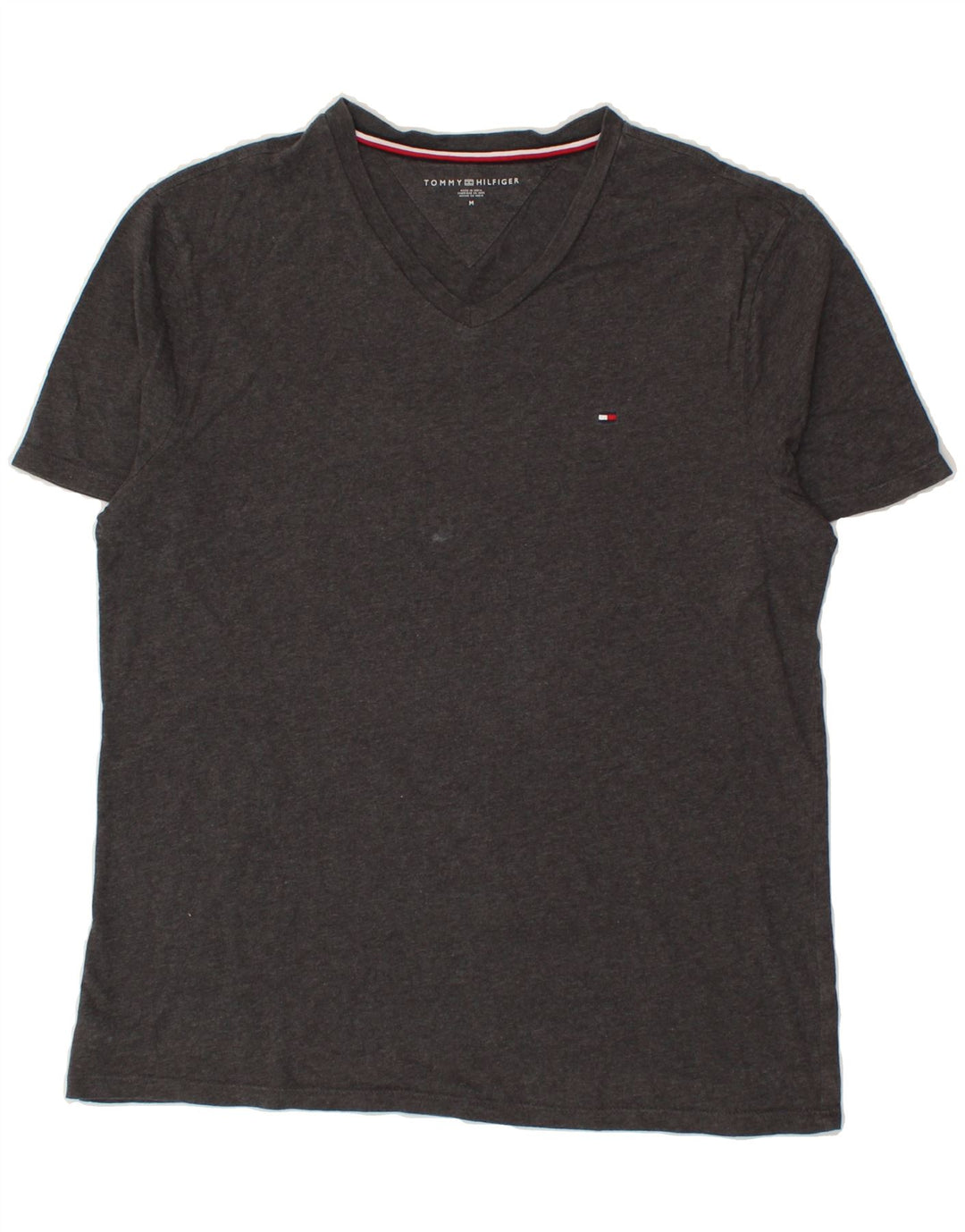 TOMMY HILFIGER Mens T-Shirt Top Medium Grey Vintage Tommy Hilfiger and Second-Hand Tommy Hilfiger from Messina Hembry 
