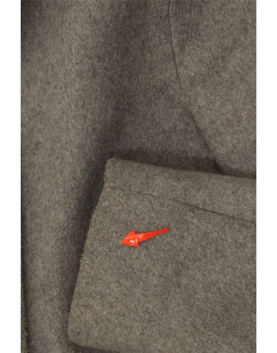 ZARA Womens Hooded Double Breasted Coat UK 16 Large Grey Acrylic