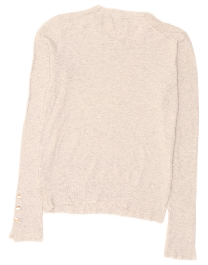 Maglione maglione girocollo da donna Zara UK 12 Grigio medio chiazzato